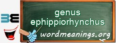 WordMeaning blackboard for genus ephippiorhynchus